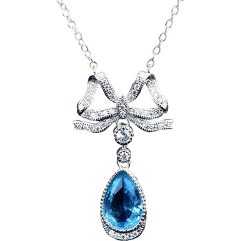 HARAHU Колие mo-23423 - Сребриста / Синя kp23423 (mo-23423)