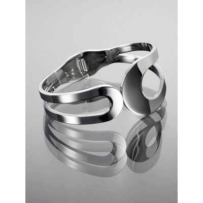 Prošperk Stylový pevný náramek z chirurgické oceli stříbrná S0663