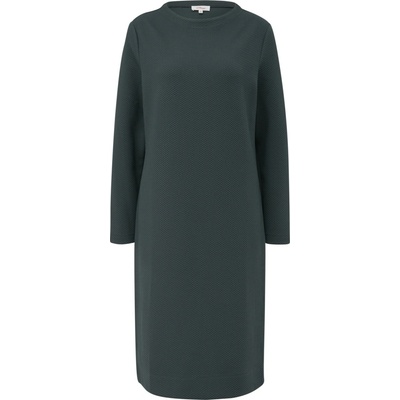 s.Oliver RL Long Sleeve Dress Noos Midi šaty tmavo zelená