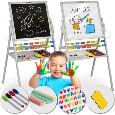 Ricokids Magnetická otočná tabuľa sivá