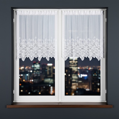 Dekorační metrážová vitrážová záclona NADIA bílá výška 80 cm MyBestHome