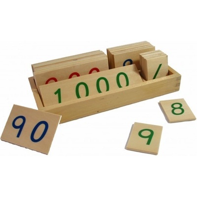 Montessori malé dřevěné karty s čísly 1-3000 – Sleviste.cz