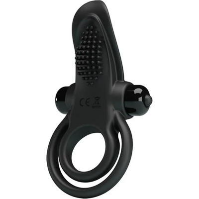 Pretty Love Vibrant Penis Ring Silicone 10 Functions Black