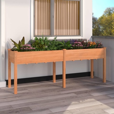 vidaXL Truhlík s vložkou hnědý 203 x 53 x 76 cm masivní jedlové dřevo
