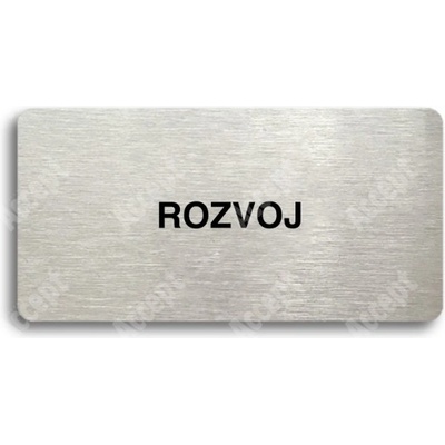 ACCEPT Piktogram ROZVOJ - stříbrná tabulka - černý tisk bez rámečku