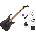 Jackson JS Series Dinky Arch Top JS24 DKAM Caramelized MN Premium SET Black Satin Електрическа китара