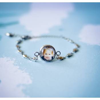 Meganflo Гривна със снимка - стомана