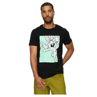 Тениска Mc clothes Looney Tunes Bugs Bunny Funny Face short sleeve T-shirt - Black (Black)