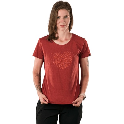 Northfinder Dámske turistické tričko z organic cotton GUADALUPE cherry