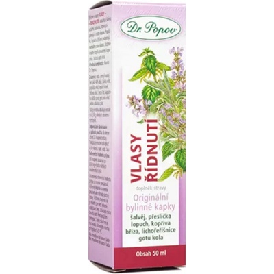 Dr. Popov Bylinné kapky Vlasy řídnutí 50 ml
