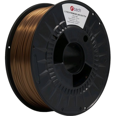 C-Tech 3DF-P-SPLA1.75-COPPER 3D филамент, PREMIUM LINE, Silk PLA, 1, 75mm, 1000g, Меден (Copper) (3DF-P-SPLA1.75-COPPER)