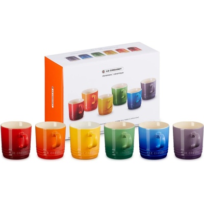 Le Creuset Чаша за капучино 200 мл, комплект от 6 бр. , RAINBOW, керамика с глазура, Le Creuset (LECR79114205219030)