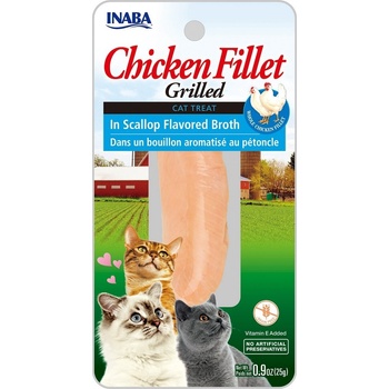 INABA Cat Grilled Chicken Fillet vo vývare z hrebenatky 25 g