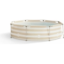 Swim Essentials Kulatý Essence Luxe Sand White Stripe 305x76 cm