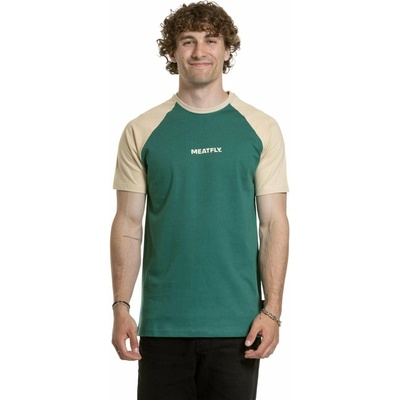 Meatfly мъжка тениска Ozzy Raglan Forest Green / Sand Meatfly | Bezhov | МЪЖЕ | S