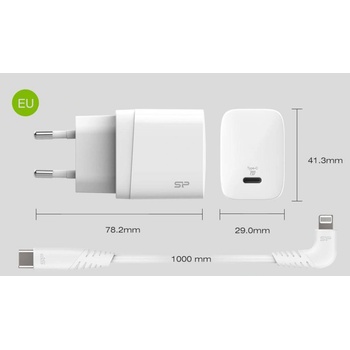 Silicon Power Boost Charger QM10 Combo Rýchla nabíjačka typu C - Lightning (SP18WASYQM10L0CW)
