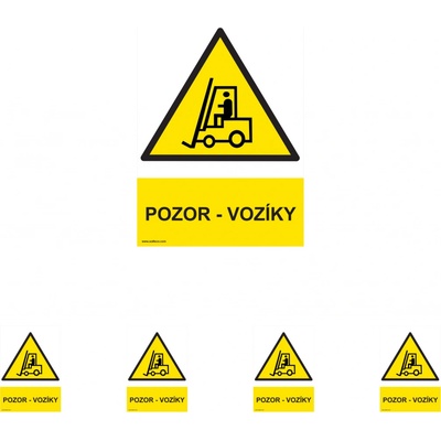 Walteco Pozor - vozíky 210x297mm, formát A4, samolepka Množství: 5 ks , 20038BP1