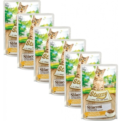 Stuzzy Cat Shreds kuracie so šunkou 6 x 85 g