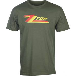 HYBRIS мъжка тениска ZZ-Top - Misprint Logotype - зелена - HYBRIS - WMX-1-ZZT004-DG