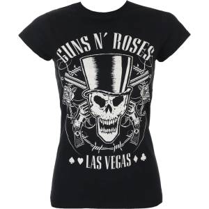 ROCK OFF дамска тениска Guns N' Roses - Череп & пистолети - ROCK OFF - GNRTS37LB