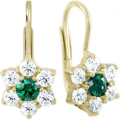 Soliter Květinové náušnice ze žlutého zlata 239 001 00144 0000800