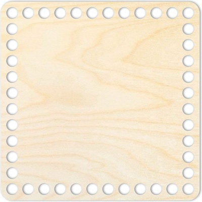 Woody Crafts Přírodní dno na háčkované košíky - Čtverec Velikost: 15x15 cm