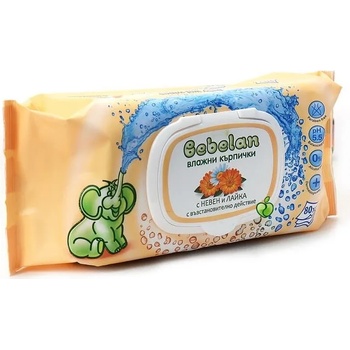 Image 1 of Bebelan Влажни кърпи Bebelan - Невен и Лайка, 80 броя