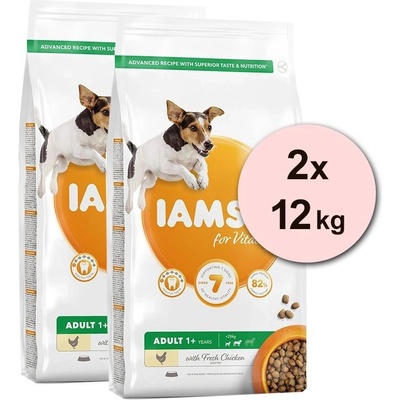 IAMS Dog Adult Small Medium Chicken 2 x 12 kg