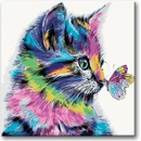 Zuty Maľovanie podľa čísel MAČIČKA S MOTÝLIKOM