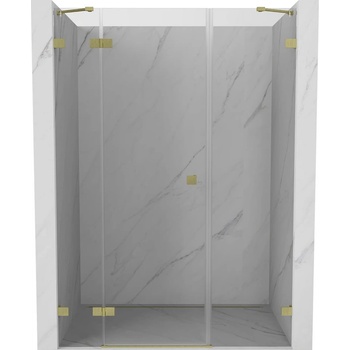 Mexen Lunar лява отваряща се душ врата 155 см, прозрачна, златна матова - 834S-155-050-55-00-L (834S-155-050-55-00-L)