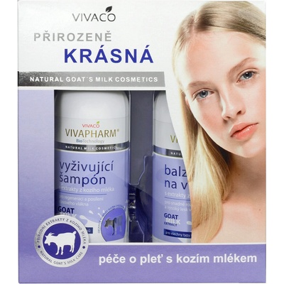 VivaPharm Kozí mléko šampon na vlasy 400 ml + balzám na vlasy 400 ml dárková sada