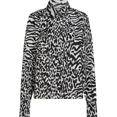 KARL LAGERFELD Блуза черно, бяло, размер 48