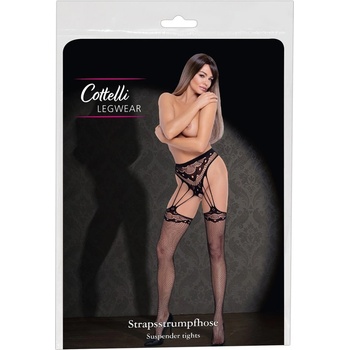 Cottelli Suspender String with Stockings 2530309 Black