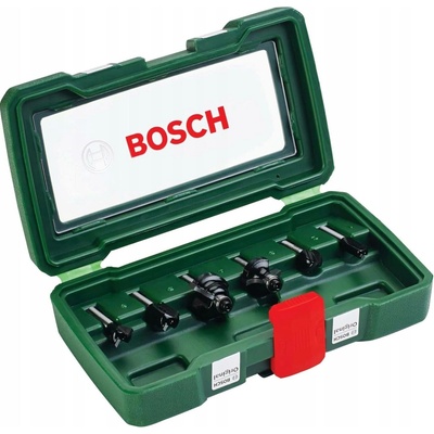BOSCH 6dílná sada fréz z tvrdokovu (stopka 6 mm)