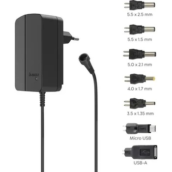 Image 1 of Hama Универсално захранване, регулируемо, 1500mA, 18W, max. 12V, 7 адаптера (HAMA-223615)