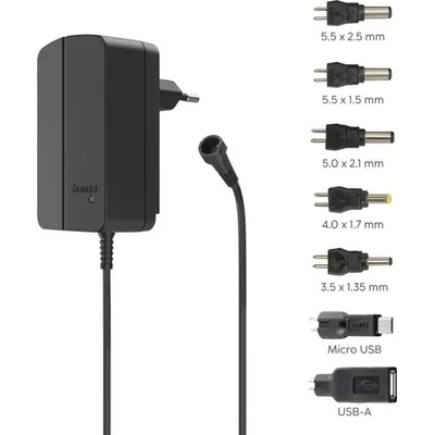 Hama Универсално захранване, регулируемо, 1500mA, 18W, max. 12V, 7 адаптера (HAMA-223615)