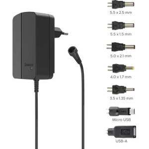 Hama Универсално захранване, регулируемо, 1500mA, 18W, max. 12V, 7 адаптера (HAMA-223615) - xtreme
