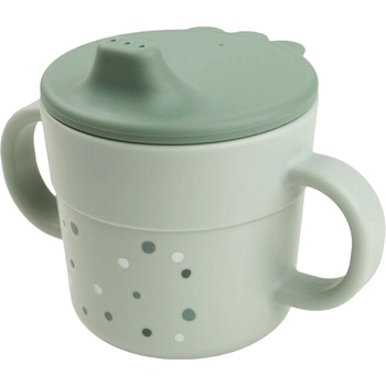 Done by Deer Чаша против разливане с дръжки Done by Deer - Happy dots, green, 215 ml (1936733)