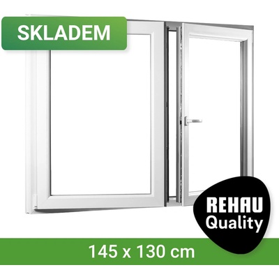 SKLADOVÁ-OKNA.cz se štulpem REHAU Smartline+ 1450 x 1300