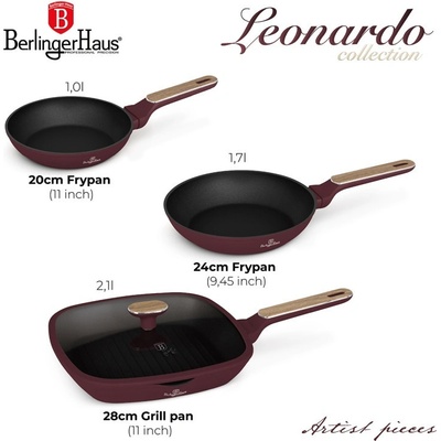 BERLINGERHAUS Sada pánví s titanovým povrchem 4 ks Leonardo Nordic Collection BH-8304