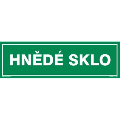 Značka HNĚDÉ SKLO, samolepicí fólie, 290 × 85 mm BZ FW633