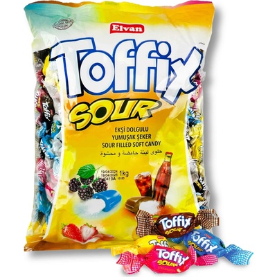 Toffix plněné ovocné bonbóny kyselé 1 kg