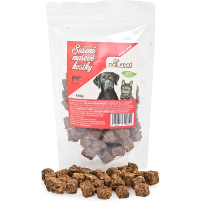 NATURECA 100% mäsové kostky hovädzie lahôdka pre psov a mačky 150 g
