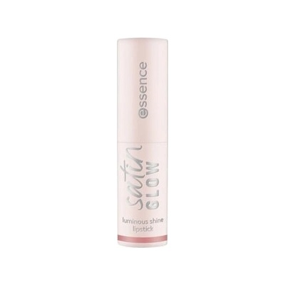 essence satin GLOW luminous shine lipstick rtěnka světle hnědá 3,5 g