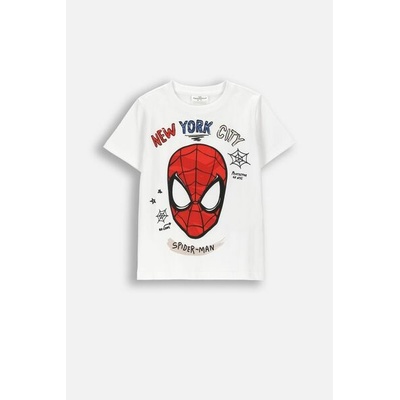 COCCODRILLO Bavlněné tričko s krátkým rukávem bílý s potiskem na přední straně licence SPIDERMAN