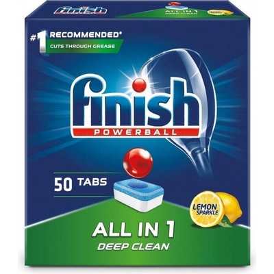 Finish All In One Deep Clean Lemon Sparkle tabletky do umývačky 50 ks