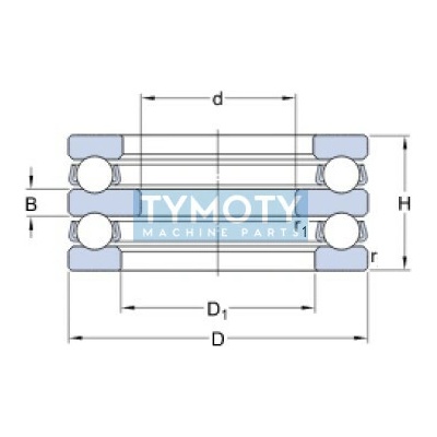 SKF 52220 axiálne guľkové ložisko