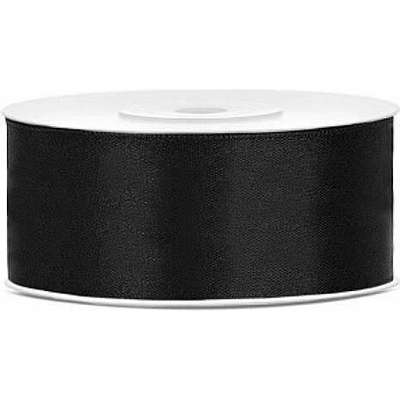Saténová stuha čierna 25 mm x 25 m