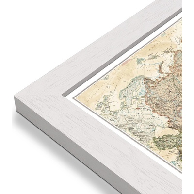 National Geographic Asie - nástěnná mapa Executive 85 x 97 cm Varianta: mapa v dřevěném rámu, Provedení: Pegi bílý