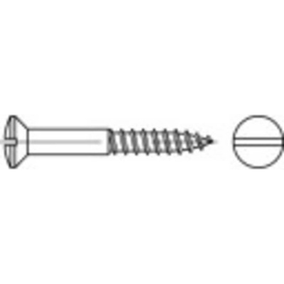 TOOLCRAFT TO-5446185 skrutka do dreva so zápustnou šošovkovou hlavou 3 mm 30 mm drážka DIN 95 mosaz 200 ks